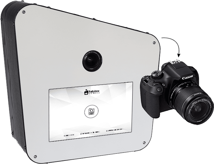 Fotobox mit integrierter Kamera und Sofortdruck zum Mieten für Events und Feierlichkeiten