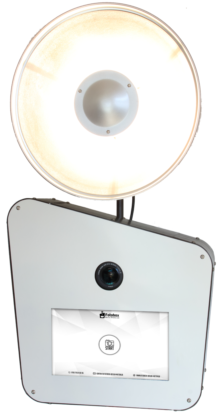 Fotobox mieten in Berlin - professionelle Fotobox mit Studiolicht und Touchscreen für Events