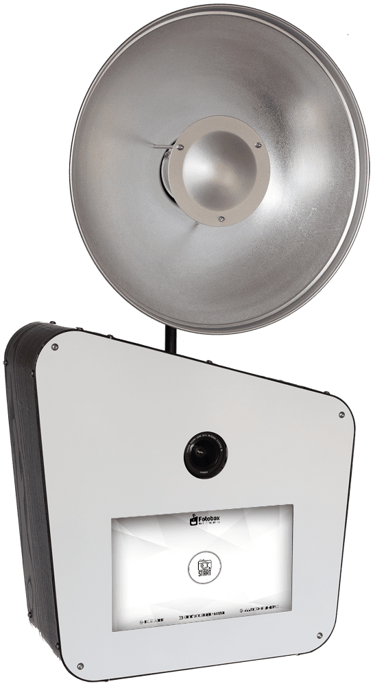 Moderne Fotobox mit Touchscreen und Beleuchtung - Fotobox in Berlin mieten für Events und Feiern